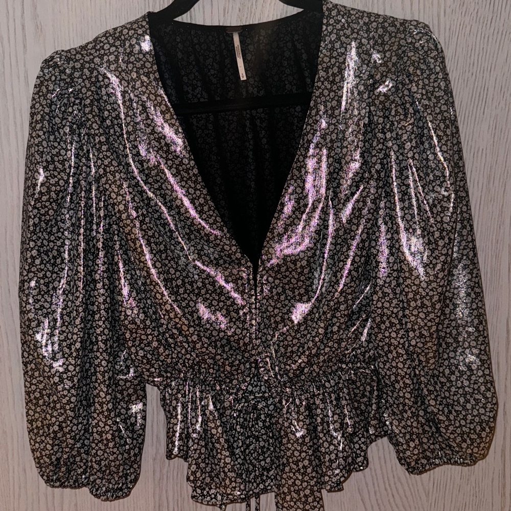 Free people silver top